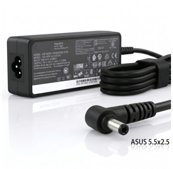 Зарядное устройство (БП) для ноутбуков ASUS 5.5x2.5 (19V -- 3.42A) дубликат