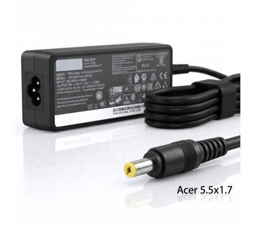 Зарядное устройство (БП) для ноутбуков Acer 5.5x1.7 (19V -- 3.42A) дубликат