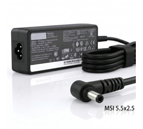 Зарядное устройство (БП) для ноутбуков MSI 5.5x2.5 (19V -- 3.42A) дубликат