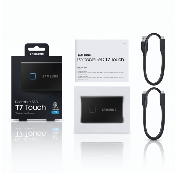 Внешний SSD накопитель 1 TB Samsung T7 Touch (сканер отпечатка)