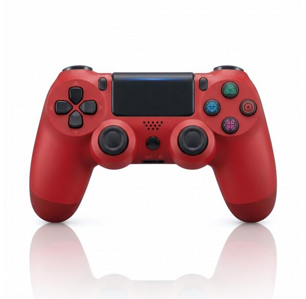Геймпад PS4 красный + USB-приёмник (ПК, PS4, Android, iOS) беспроводной контроллер