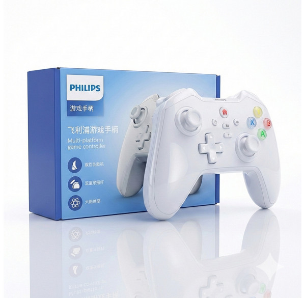 Геймпад джойстик беспроводной Philips DLK5010 белый (ПК, Android, iOS)