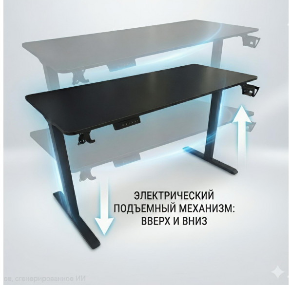 Стол компьютерный с подъёмным электрическим механизмом, 140x60 см