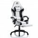 Кресло игровое Racer Mustang (белый с чёрными вставками)