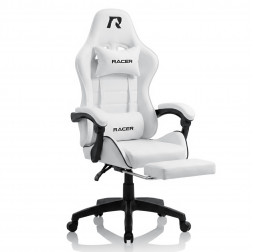 Кресло игровое Racer Mustang (белый)
