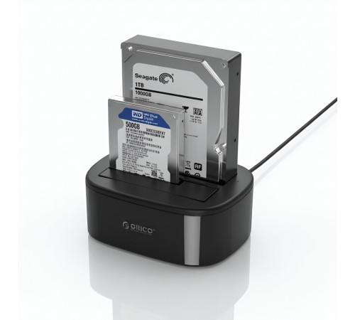 Док-станция Orico (2-х слотовая) для HDD/SSD накопителей
