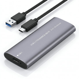 Внешний корпус адаптер SHL-R320 для SSD M.2 NVMe, USB 3.1