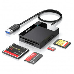 Адаптер-картридер USB 3.0 | 4-в-1 SD/TF/CF/MS | UGREEN СR125 | 50 см