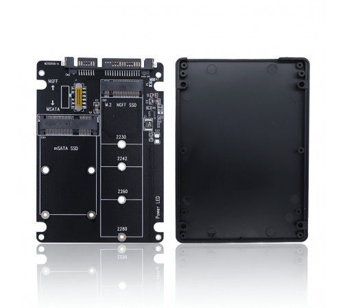 Адаптер переходник с mSATA SSD и M.2 (SATA/NGFF) на SATA III