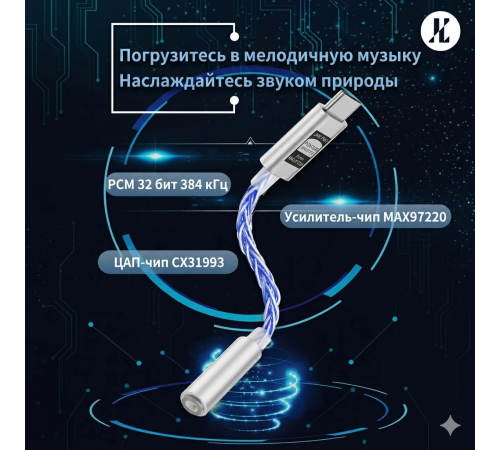 Портативный усилитель звука JCALLY JM6 Pro (Type-C на 3.5 мм) + переходник с Type-C на USB