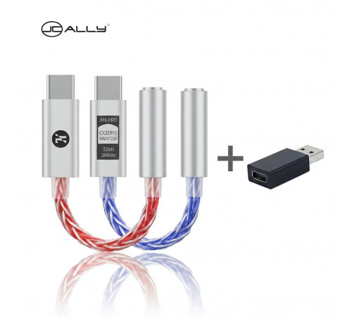 Портативный усилитель звука JCALLY JM6 Pro (Type-C на 3.5 мм) + переходник с Type-C на USB