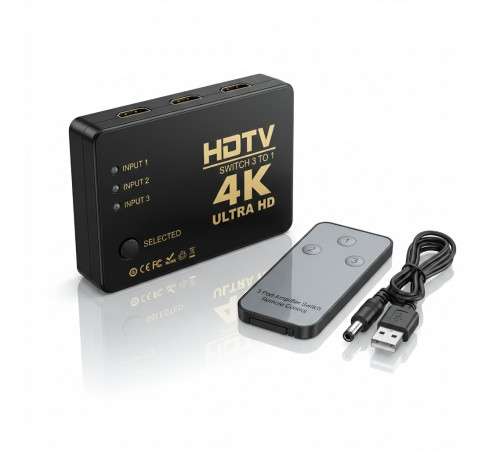 Свитч HDMI Switch SY-301 | 3×1 PORT | 4K переключатель