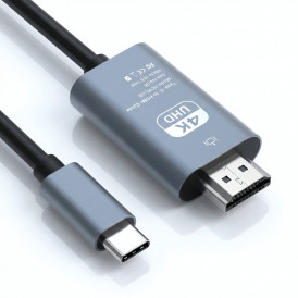 Кабель адаптер с Type-C на HDMI 4K,  2м.