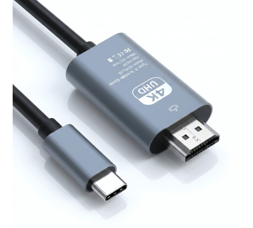 Кабель адаптер с Type-C на HDMI 4K,  2м.