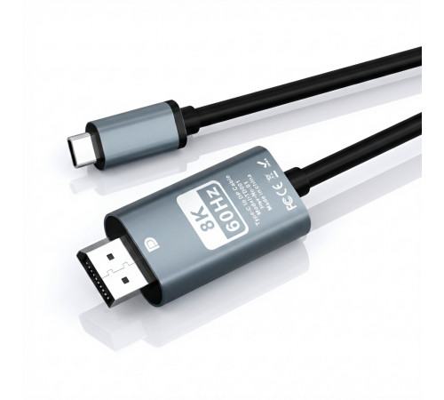 Кабель адаптер с Type-C на DipslayPort (DP) 8K,  1.8м.