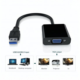 Переходник адаптер с USB на VGA (папа)