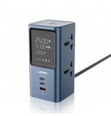 Удлинитель-сетевой фильтр | LDNIO SC2 | 4×розетки + 2×Type-C + 1×USB | 2м