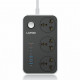 Удлинитель-сетевой фильтр | LDNIO SC3604C | 3×Розетки + 3×Type-C + 3×USB | 2м