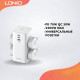 Удлинитель-сетевой фильтр | LDNIO SC4383 | 2×Розетки + 2×Type-C + 1×USB | 2м