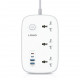 Удлинитель-сетевой фильтр | LDNIO SC6 | 3×Розетки + 2×Type-C + 2×USB | 2м