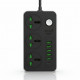 Сетевой удлинитель POWER SOCKET BK (3×Розетки + 5×USB + 1×Type-C) 2м.