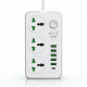 Сетевой удлинитель POWER SOCKET WH (3×Розетки + 5×USB + 1×Type-C) 2м.
