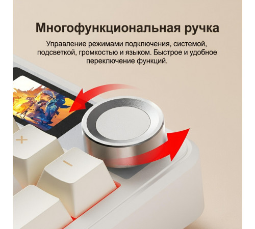 Клавиатура AULA F108 Pro, чёрная топография Side Print (игровая, механическая, беспроводная)