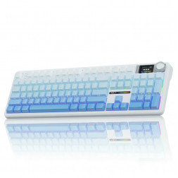Клавиатура | AULA F108 Pro ◇ морская соль (side print) | механическая | 2.4 ГГц + Bluetooth + USB