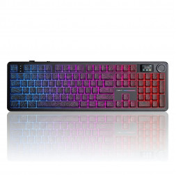 Клавиатура AULA F108 Pro, чёрная топография Side Print (игровая, механическая, беспроводная)