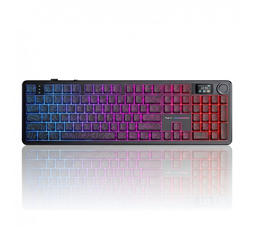 Клавиатура AULA F108 Pro, чёрная топография Side Print (игровая, механическая, беспроводная)