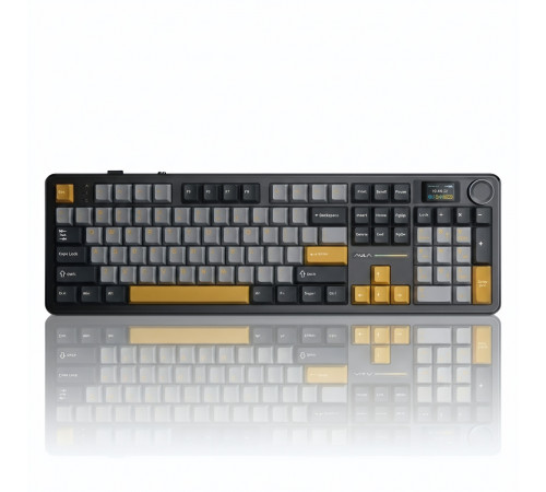 Клавиатура AULA F108 Pro, чёрное золото (игровая, механическая, беспроводная)