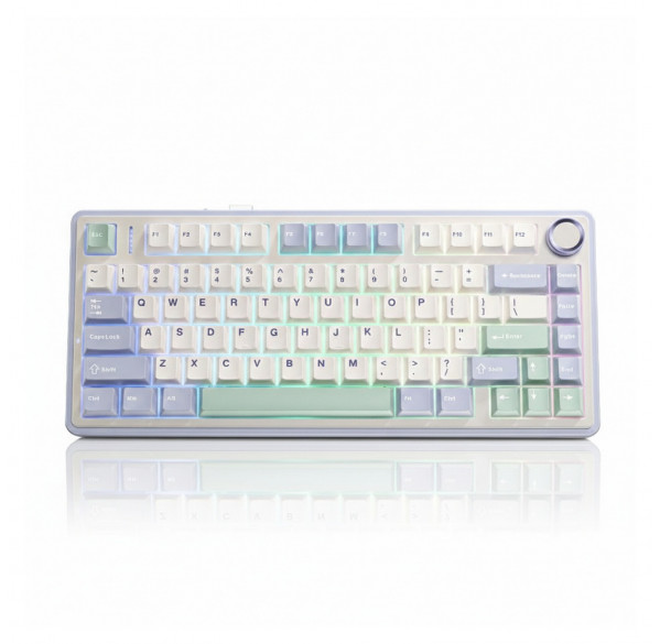 Клавиатура AULA F75 Milk-blue, игровая, механическая, беспроводная