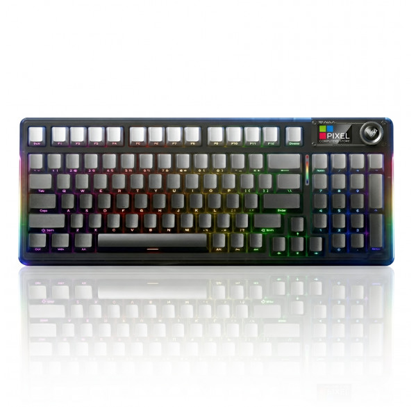 Клавиатура AULA F98 Pro V3 Серый градиент (Side Print), игровая, механическая, беспроводная