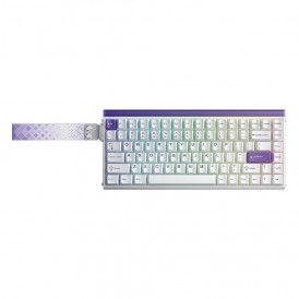 Клавиатура AULA HERO 84 HE WH-Purple (EN-RU), игровая, магнитная, проводная