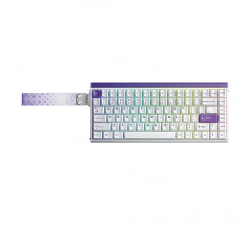 Клавиатура AULA HERO 84 HE WH-Purple (EN-RU), игровая, магнитная, проводная