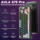 Клавиатура | AULA S75 Pro ◇ чёрный-серый-розовый | механическая | 2.4 ГГц + Bluetooth + USB
