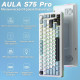 Клавиатура | AULA S75 Pro ◇ белый-синий | механическая | 2.4 ГГц + Bluetooth + USB
