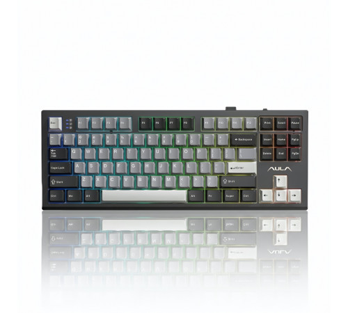 Клавиатура AULA S87 BK-Gray (EN-RU), игровая, механическая, беспроводная