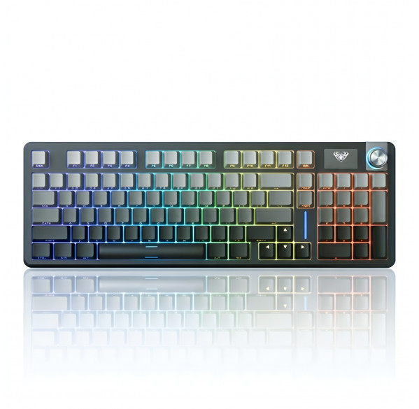 Клавиатура AULA S98 Серый градиент (Side Print), игровая, механическая, беспроводная