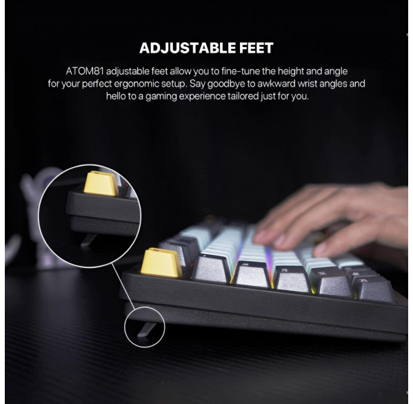 Клавиатура Fantech Atom 81, игровая, механическая, проводная