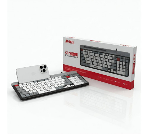 Клавиатура Jedel K37 (EN-RU-TM), офисная, проводная