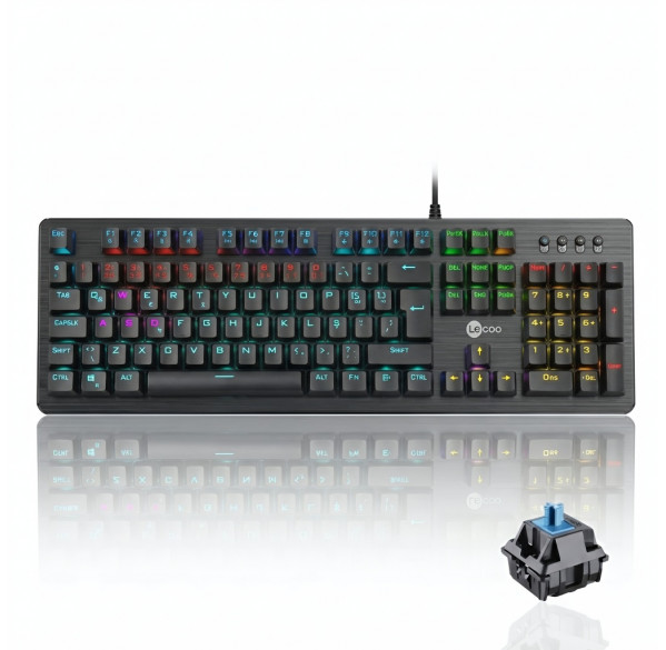 Клавиатура Lecoo GK302, игровая, механическая
