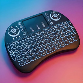 Клавиатура MINI KEYBOARD с подсветкой (EN-RU), беспроводная 