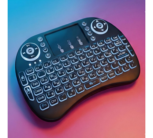 Клавиатура MINI KEYBOARD с подсветкой (EN-RU), беспроводная 