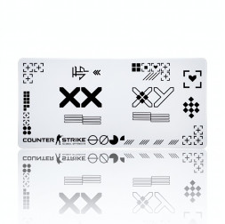 Коврик для стола 1200x600x3 CS:GO Поток информации белый (mousepad)