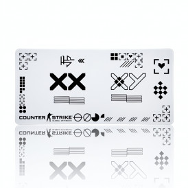 Коврик для стола 1200x600x3 CS:GO Поток информации белый (mousepad)