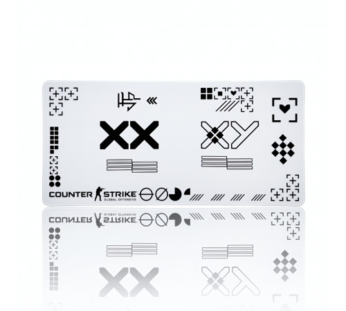 Коврик для стола 1200x600x3 CS:GO Поток информации белый (mousepad)