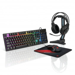 Игровой комплект Fantech P51 | 5 в 1 | Клавиатура + Мышь + Коврик + Наушники + Подставка
