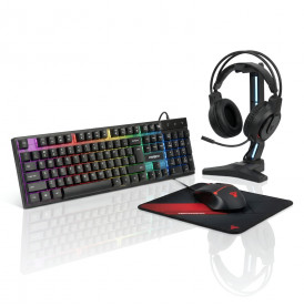 Игровой комплект Fantech P51 | 5 в 1 | Клавиатура + Мышь + Коврик + Наушники + Подставка