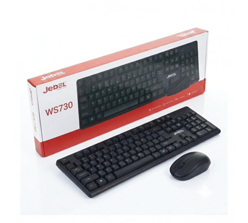 Комплект Jedel WS730 (EN+RU+TM) (2в1) беспроводные клавиатура + мышь